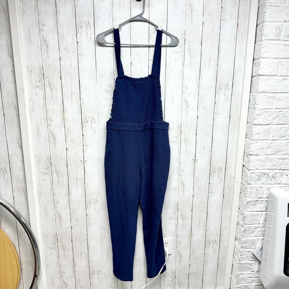 June & Hudson Jumpsuit Women Medium Wrap Short‎ Sleeve Tie Wide Leg Pocket